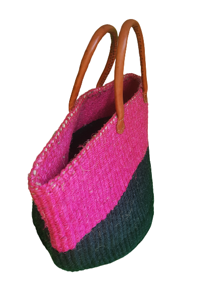 Pink-Black Sisal Kiondo - Image 5