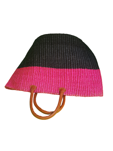 Pink-Black Sisal Kiondo - Image 4
