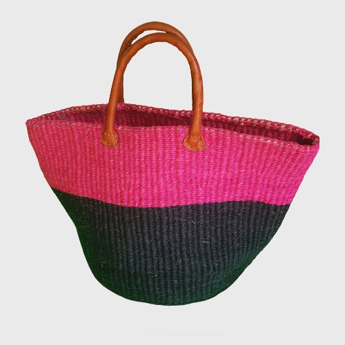 Pink-Black Sisal Kiondo