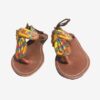 Maasai Beaded Leather Toe-Post Sandals