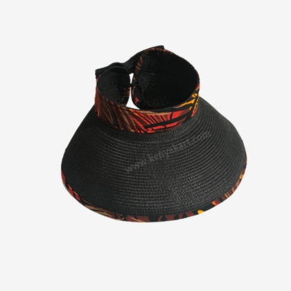 Woven Sun Visor with Ankara Trim - Image 3