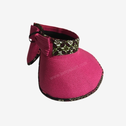 Woven Sun Visor with Ankara Trim - Image 6