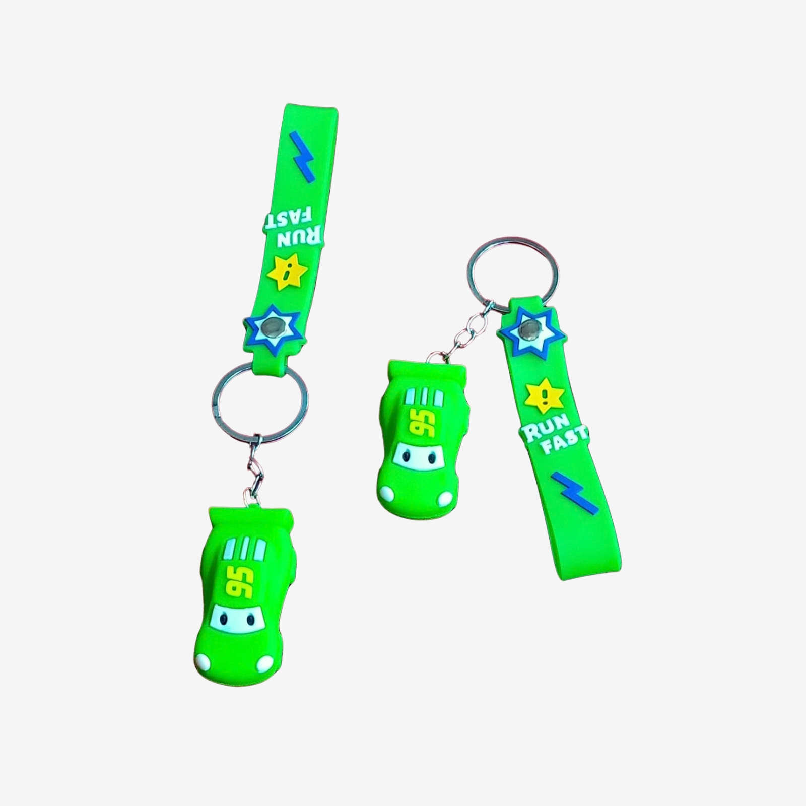 Disney Pixar Cars Inspired Lightning McQueen 3D Rubber Keychain